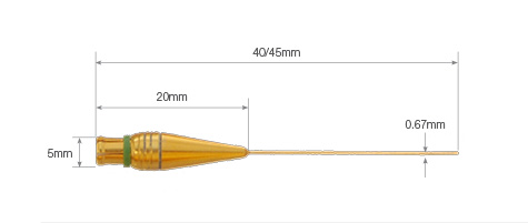 英國PA NH0200針式水聽器，0.2毫米針?biāo)犉鞒叽鐖D